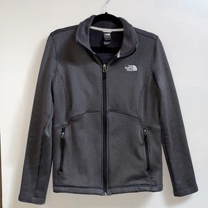 Women Northface lined zip-up, Charcoal Grey